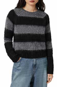 AllSaints Lou Spark Brushed Stripe Sweater