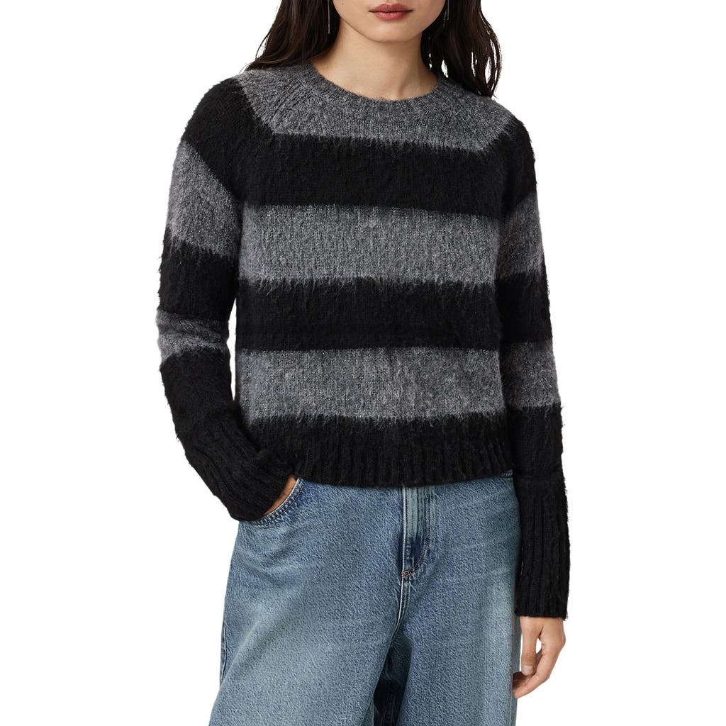 Allsaints Lou Spark Brushed Stripe Sweater In Multi