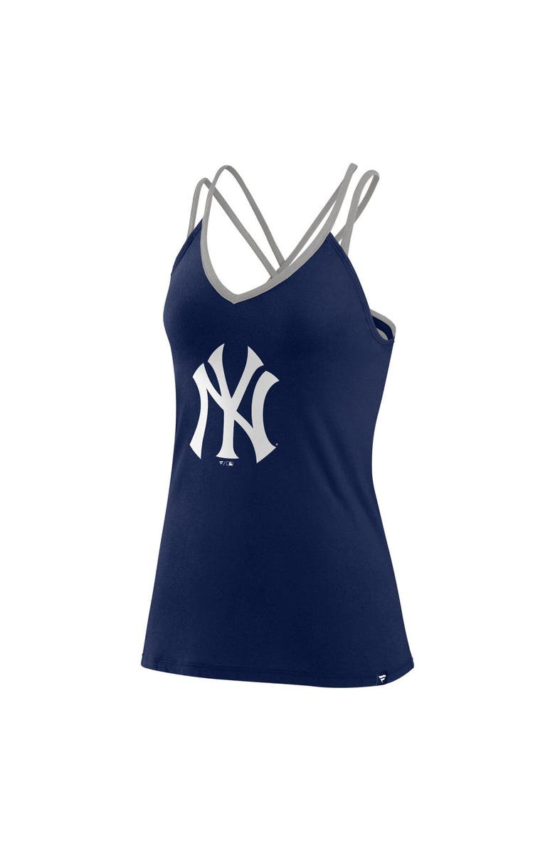 FANATICS Women's Fanatics Branded Navy New York Yankees Barrel It Up Cross Back V-Neck Tank Top, Alternate, color, Navy