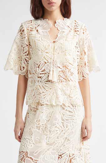 Dua Sheer Lace Top