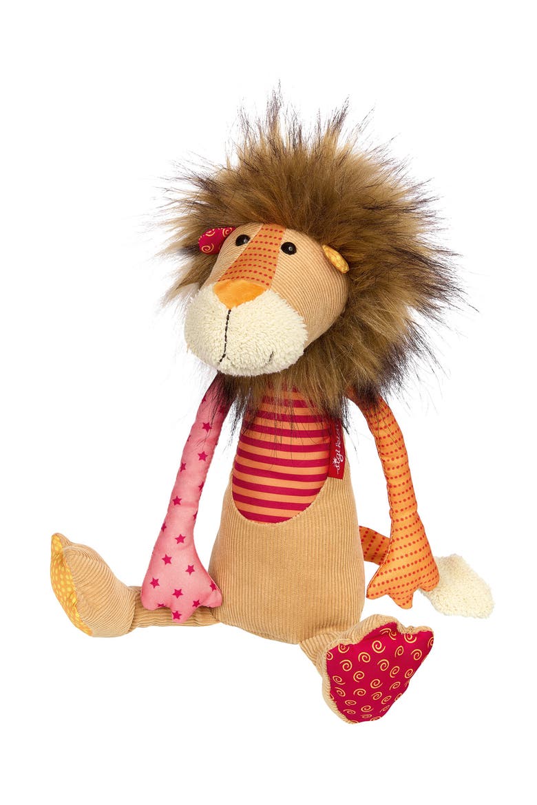 Patchwork Lion Plush Toy, Main, color, Multicolored