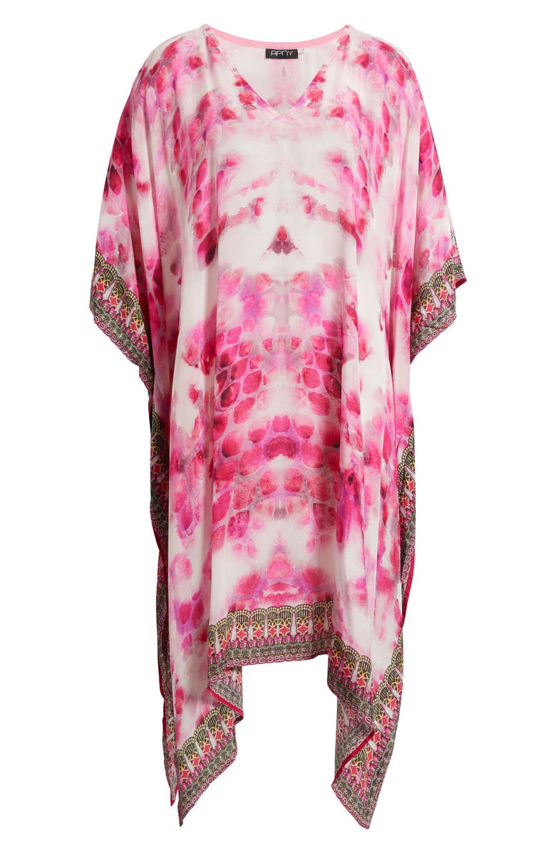 APNY Print Midi Caftan, Alternate, color, Pink/ White Multi