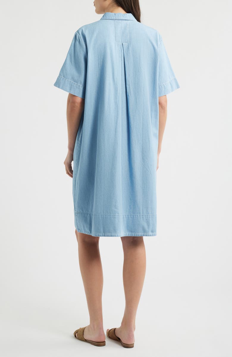 Eileen Fisher Organic Cotton Denim Dress, Alternate, color, Light Wash