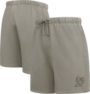 PRO STANDARD Men's Pro Standard Pewter Oakland Athletics Neutral Fleece Shorts