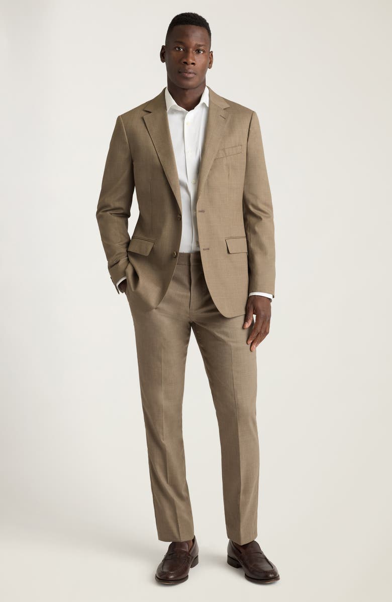 Bonobos Jetsetter Stretch Wool Suit Pants, Alternate, color, Tan