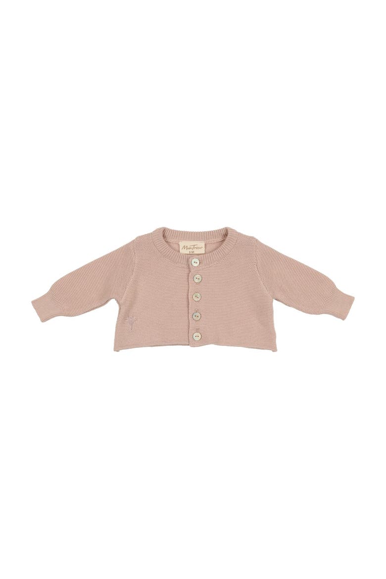 Classy Collar Cardigan, Main, color, Rose Dust