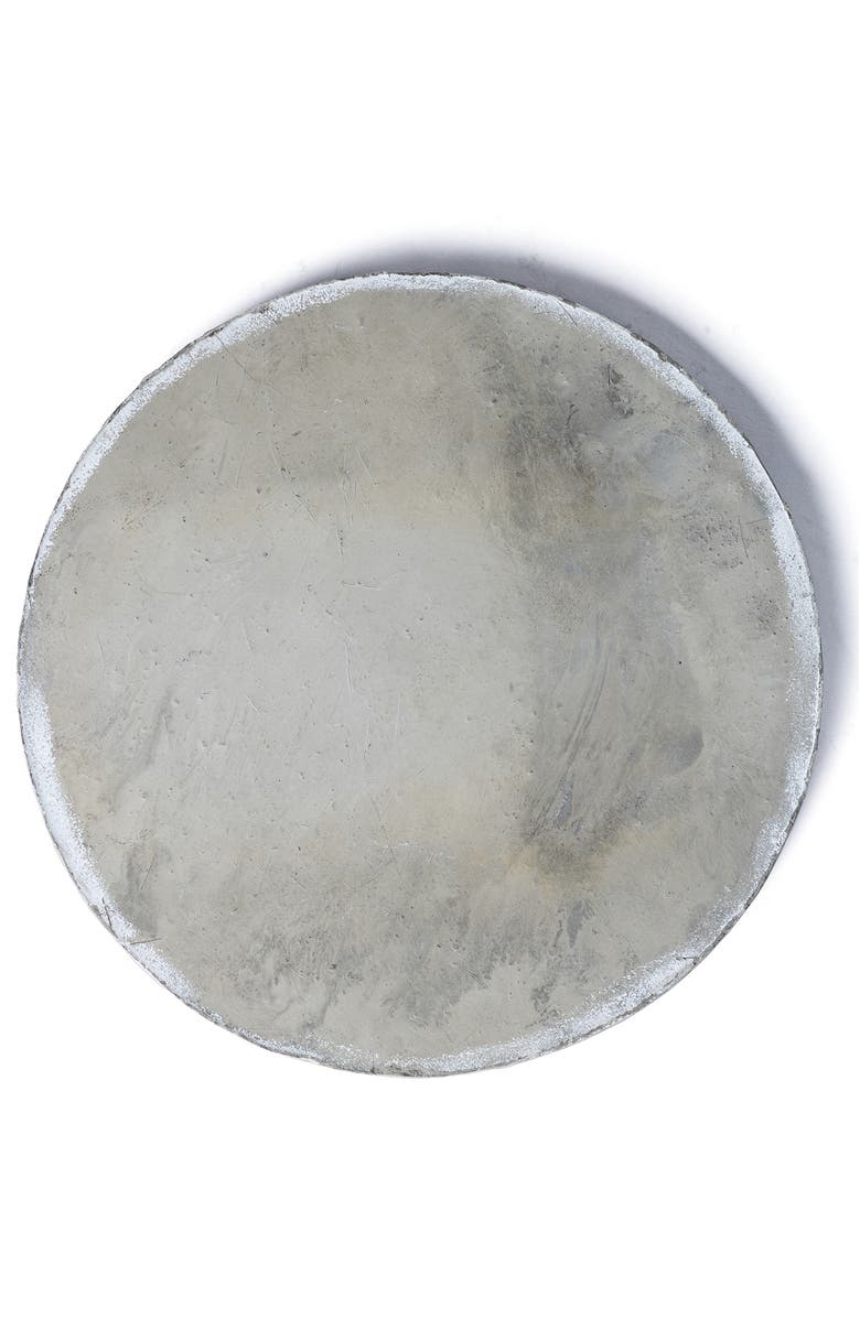 Glitzhome Set of 2 Cement Flower Textured Stepping Stones, Alternate, color, Grey