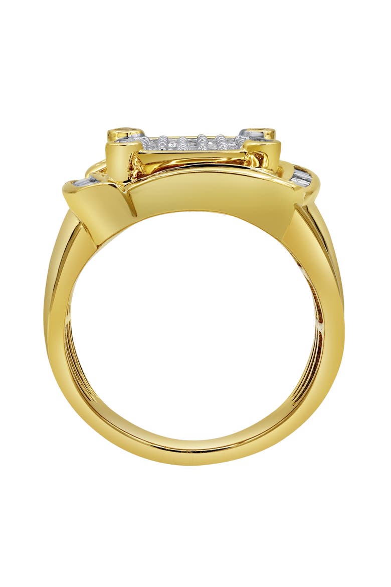 Ice Hurricane 14K Yellow Gold Diamond Men Statement Ring - 1.25ct., Alternate, color, 14K Yellow Gold