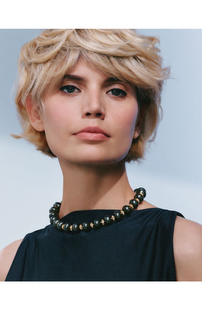 Saulė Label Mika Necklace, Alternate, color, Black Coral