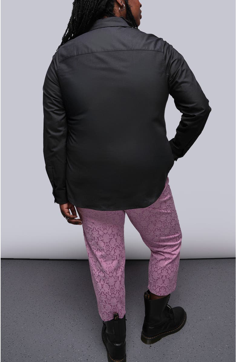 WILDFANG The Essential Long Sleeve Oxford Button Up, Alternate, color, Black