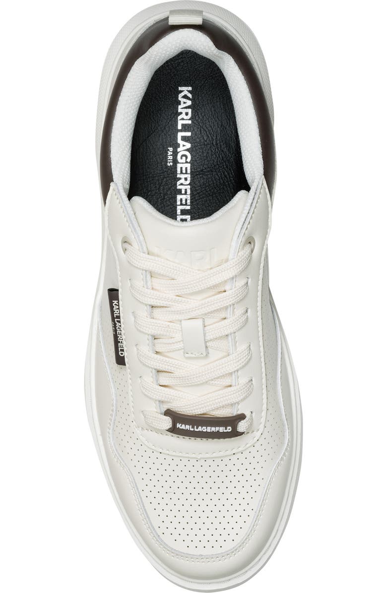 KARL LAGERFELD PARIS Pharaon Perforated Lace-Up Sneaker, Alternate, color, Off White