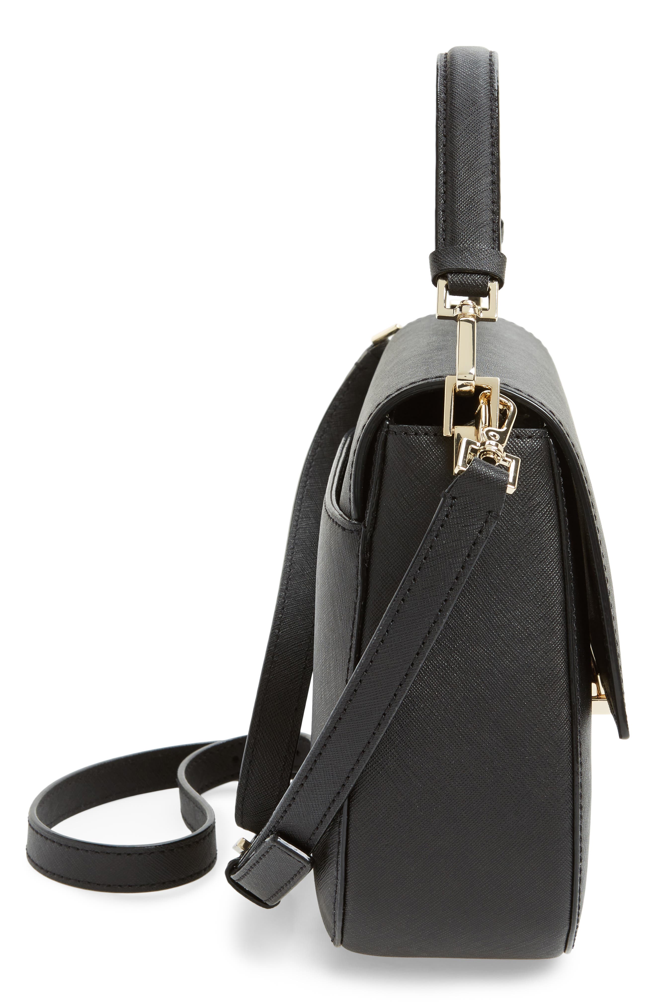 Kate Spade New York make it mine - byrdie leather saddle bag, Alternate, color, 