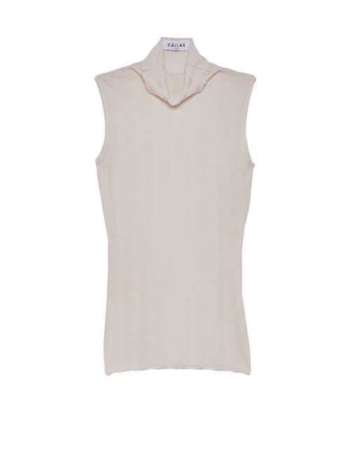 Callas Milano Romy Sleeveless Turtleneck In Neutral