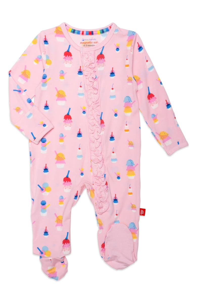 Magnetic Me Pink Sunday Funday Magnetic Footie, Main, color, 