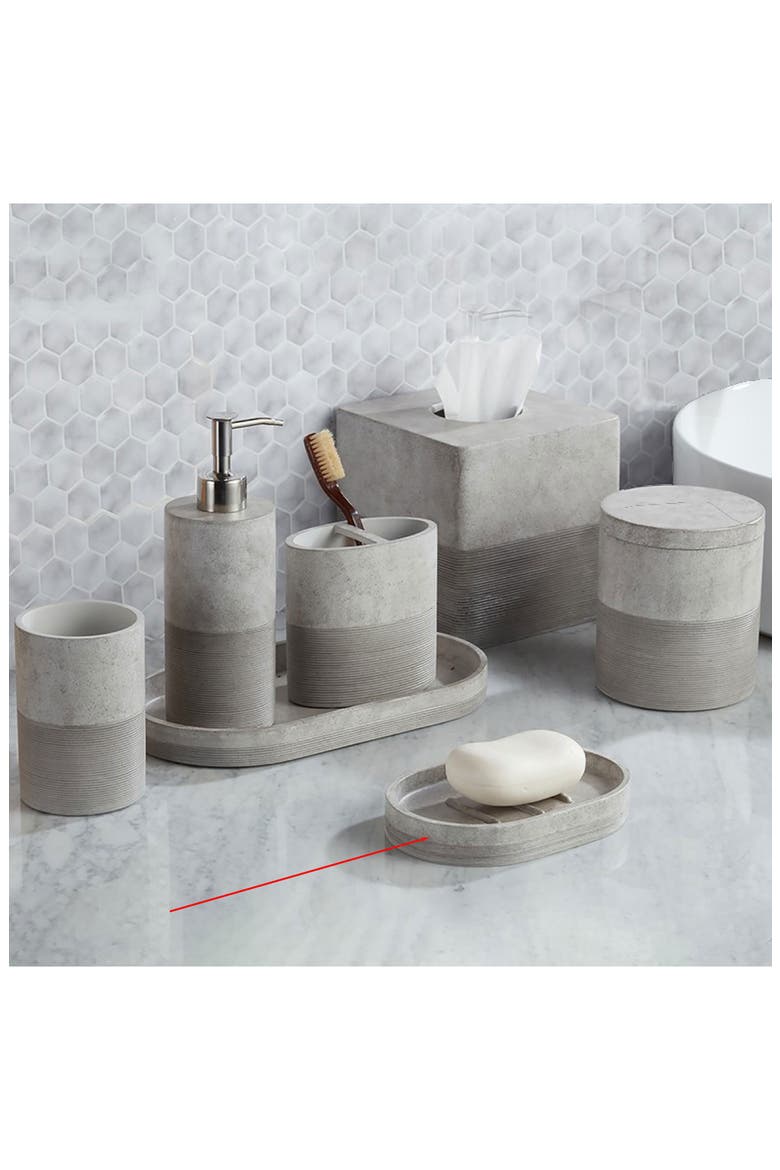 City Line Soap Dish, Alternate, color, GREY