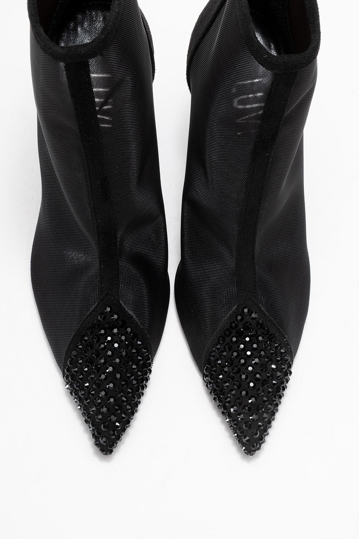 Prologue Shoes Farella Mesh Embellished Back-Zip Bootie, Alternate, color, 