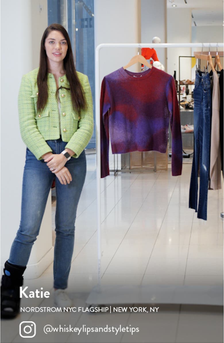 Ombré Jacquard Crop Sweater, sales video thumbnail