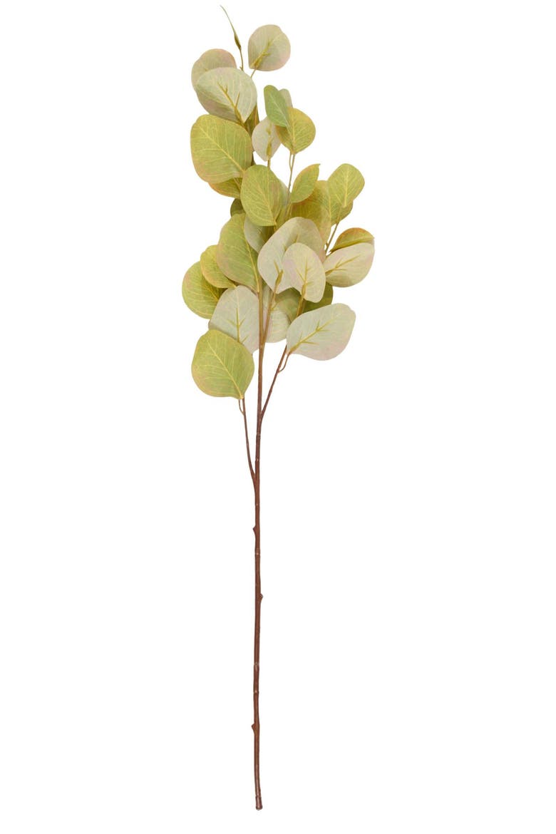 Set of 12 Eucalyptus Artificial Stems, Alternate, color, GREEN