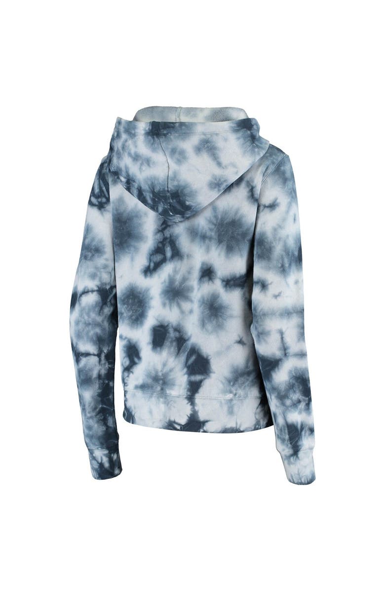 New Era Women's New Era College Navy Seattle Seahawks Tie Dye Fleece Full-Zip Hoodie, Alternate, color, Navy