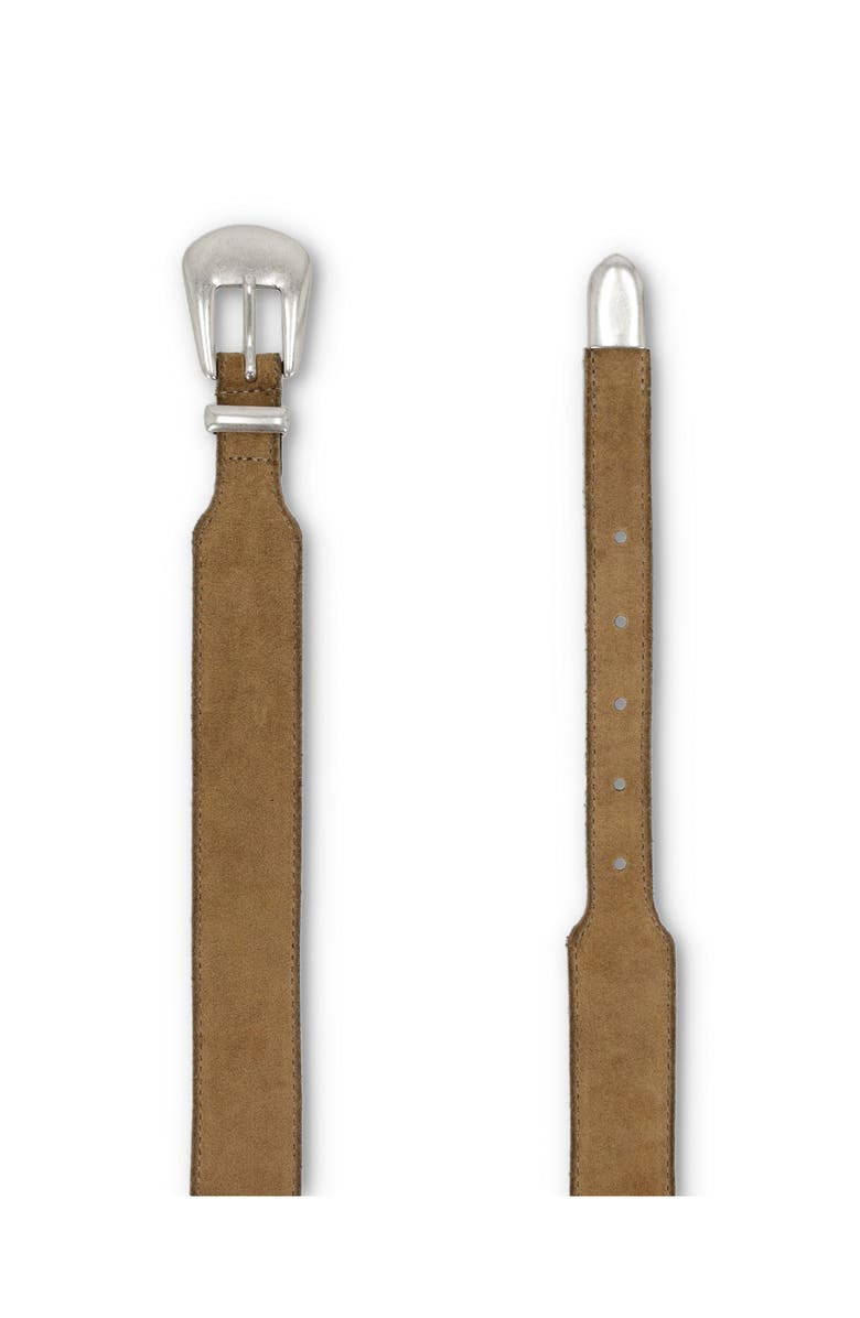 Fortela Phoenix Suede Leather Belt, Alternate, color, Sand1