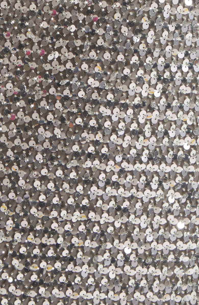 Ramy Brook Ellie Sequin Gown, Alternate, color, Platinum Sequin