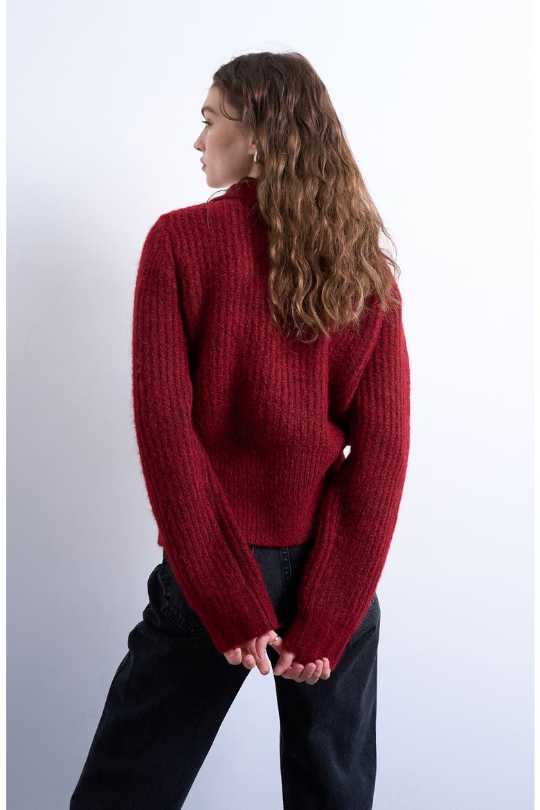 Spread Collar Zip, Alternate, color, RED
