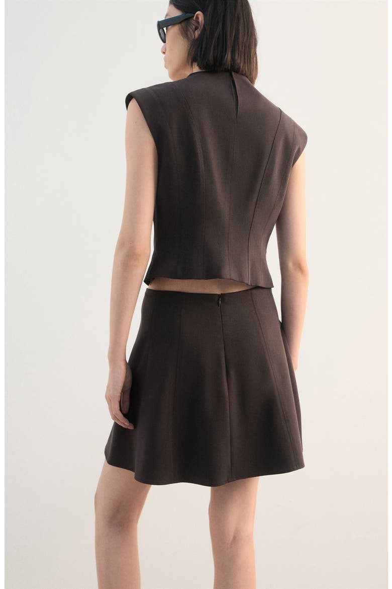 A-Line Miniskirt, Alternate, color, CHOCOLATE