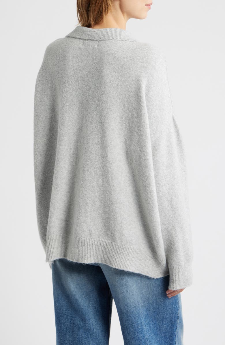 PacSun Jesse Knit Polo Sweater, Alternate, color, Heather Grey