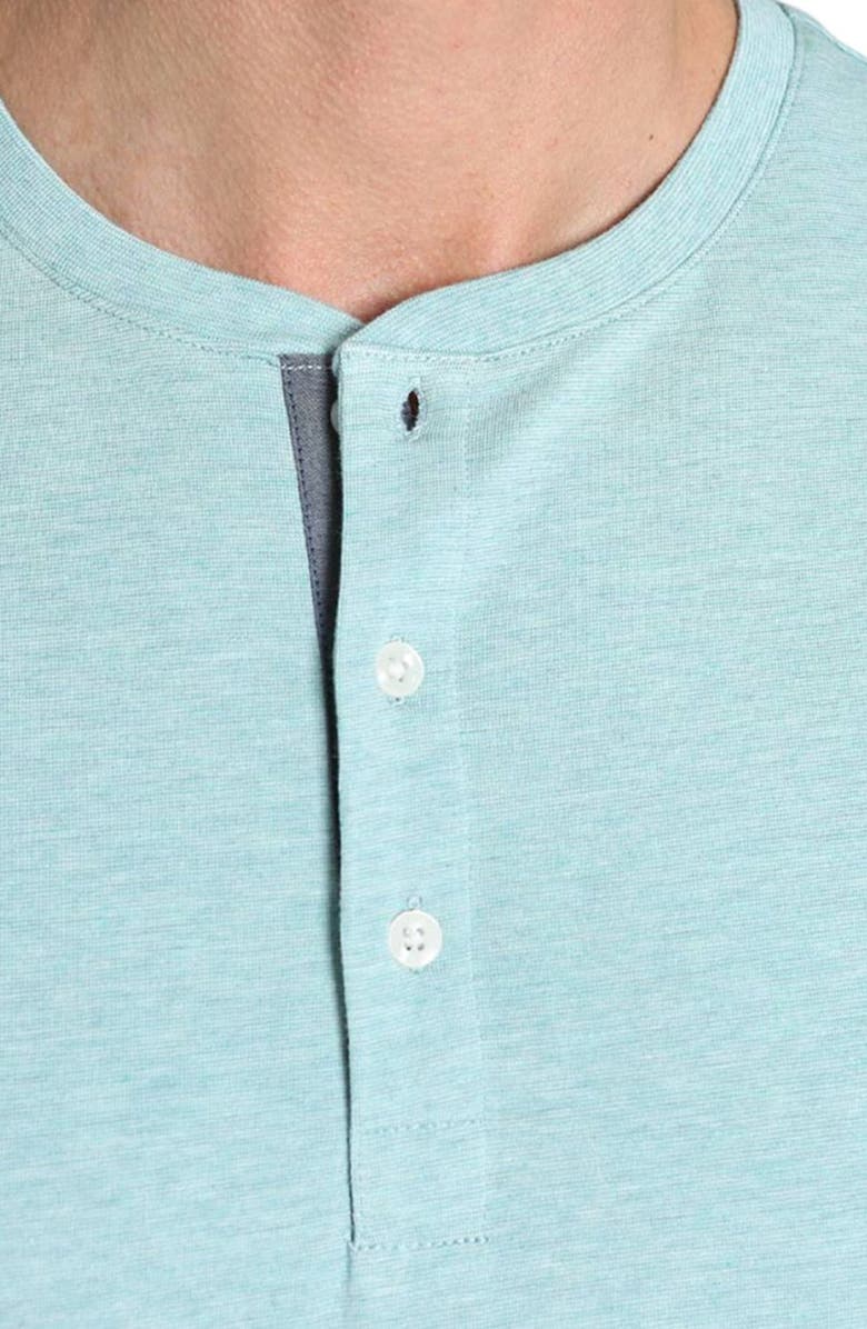 JACHS Pima Cotton & Modal Henley T-Shirt, Alternate, color, Green