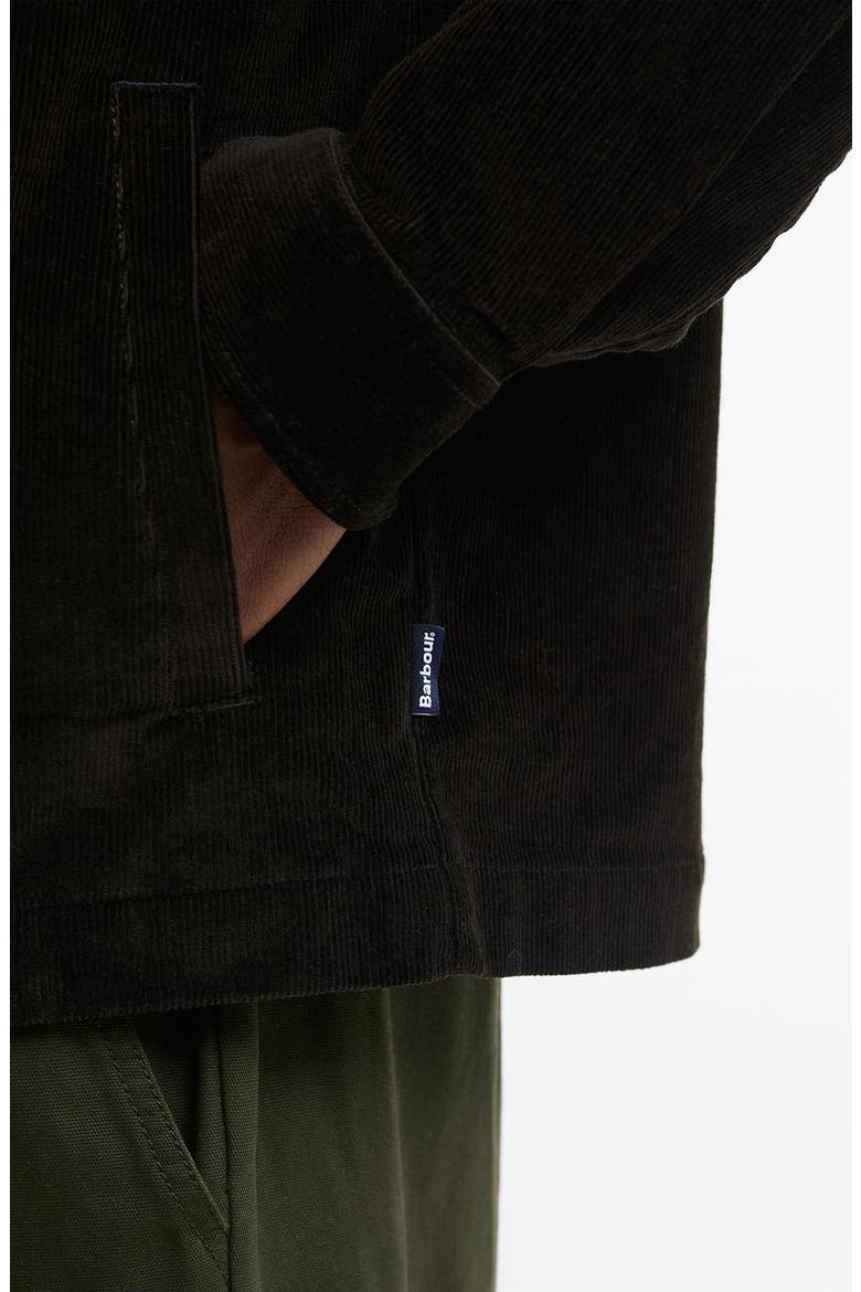 Tartan Trimmed Corduroy Shirt Jacket, Alternate, color, OLIVE