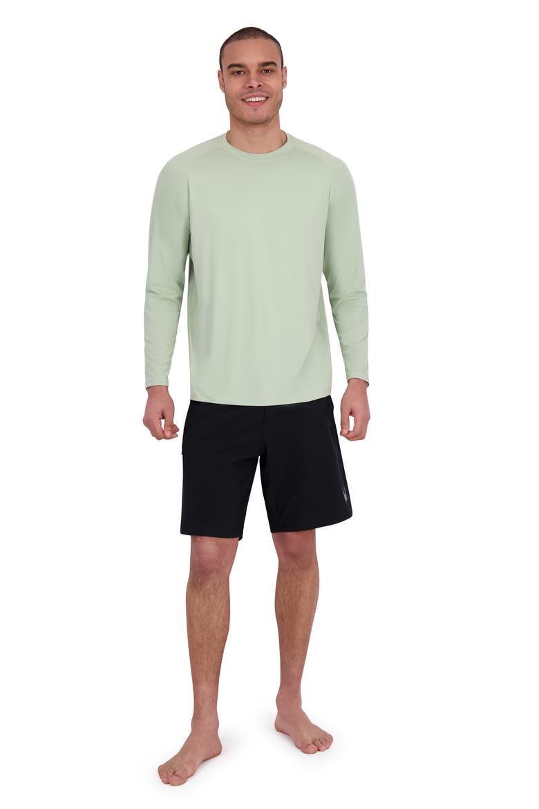 Long Sleeve Waffle Rashguard, Alternate, color, LAUREL GREEN