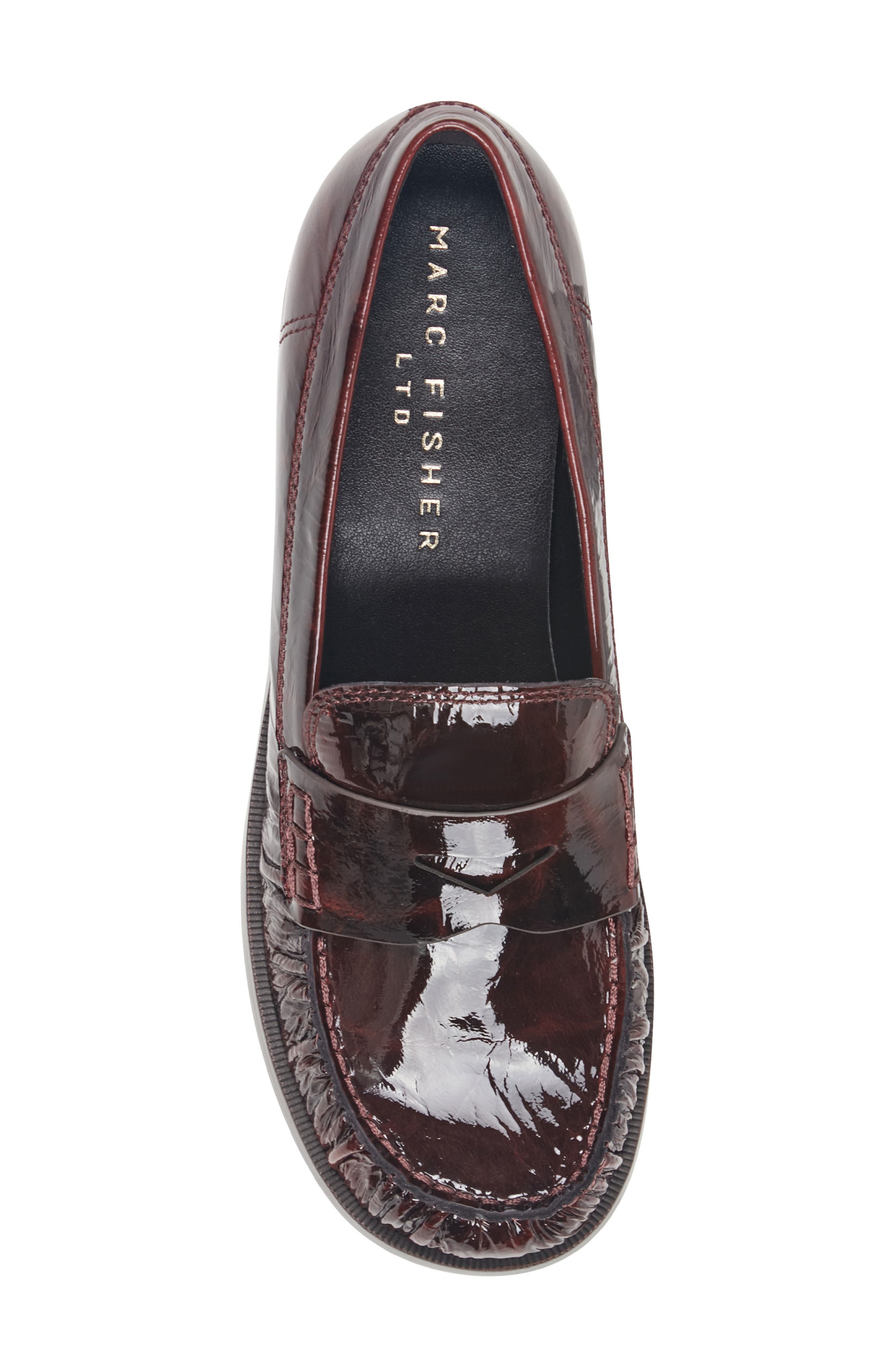 Nell Penny Loafer, Alternate, color, DARK RED