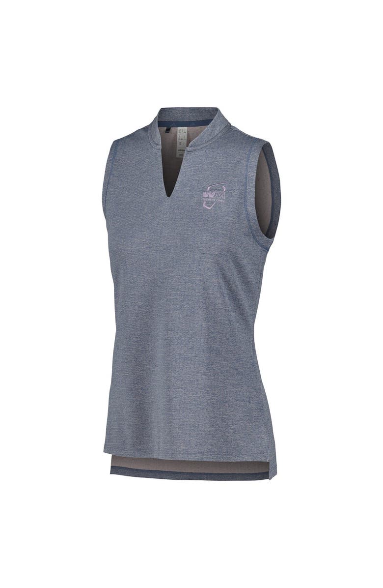 adidas Women's adidas Navy WM Phoenix Open Ultimate365 Textured HEAT.RDY V-Neck Sleeveless Polo, Alternate, color, Navy