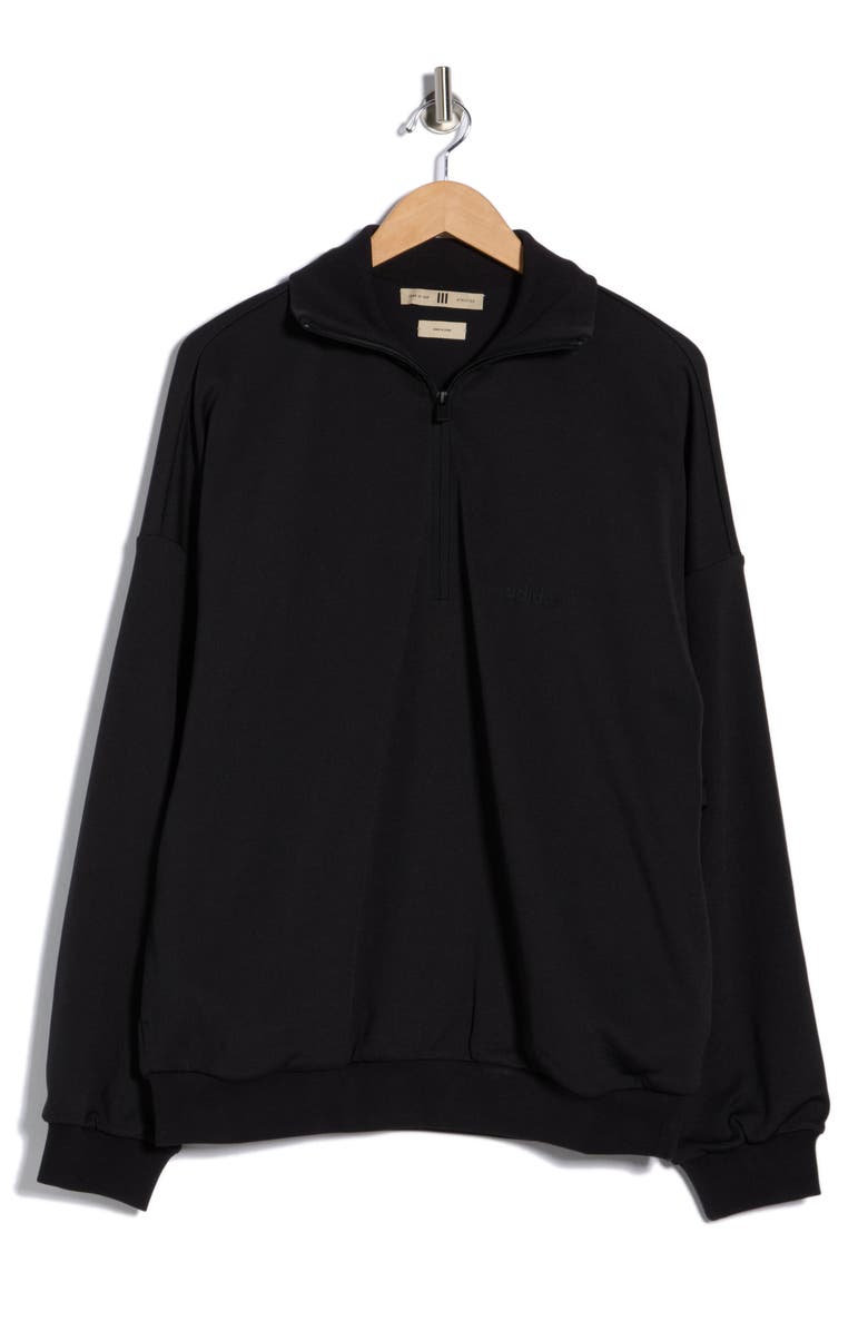 adidas x Fear of God Athletics Tricot Half Zip Sweatshirt, Alternate, color, Black