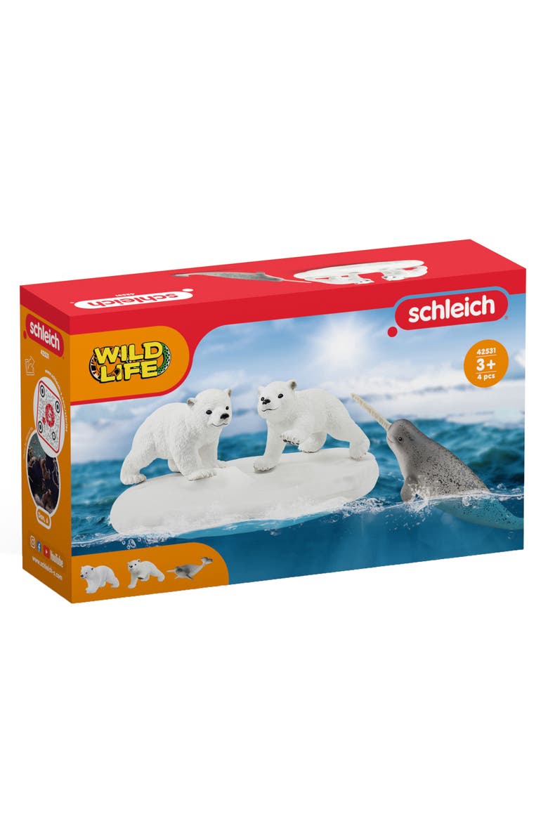 Schleich Wild Life Polar Playground, 4 Piece Figurine Playset, Main, color, 