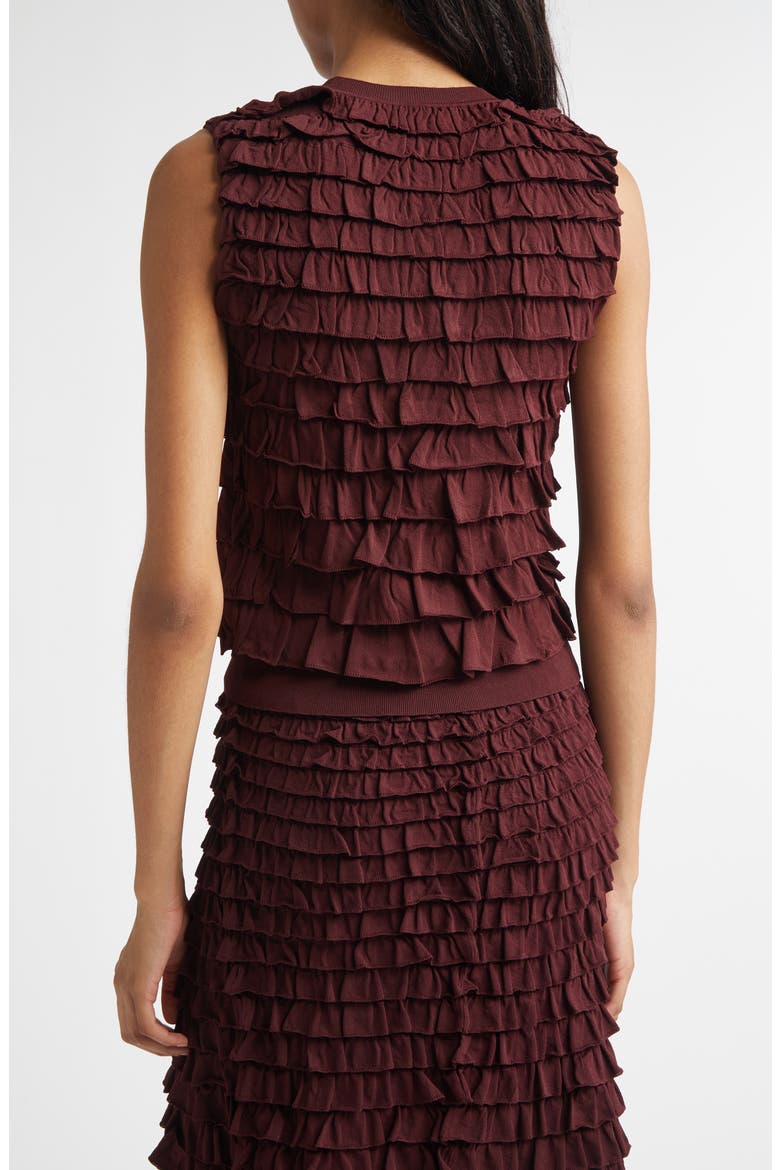 Lula Ruffle Tank, Alternate, color, CLARET