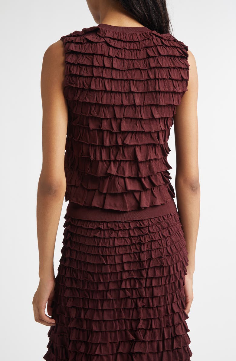 Ulla Johnson Lula Ruffle Tank, Alternate, color, Claret