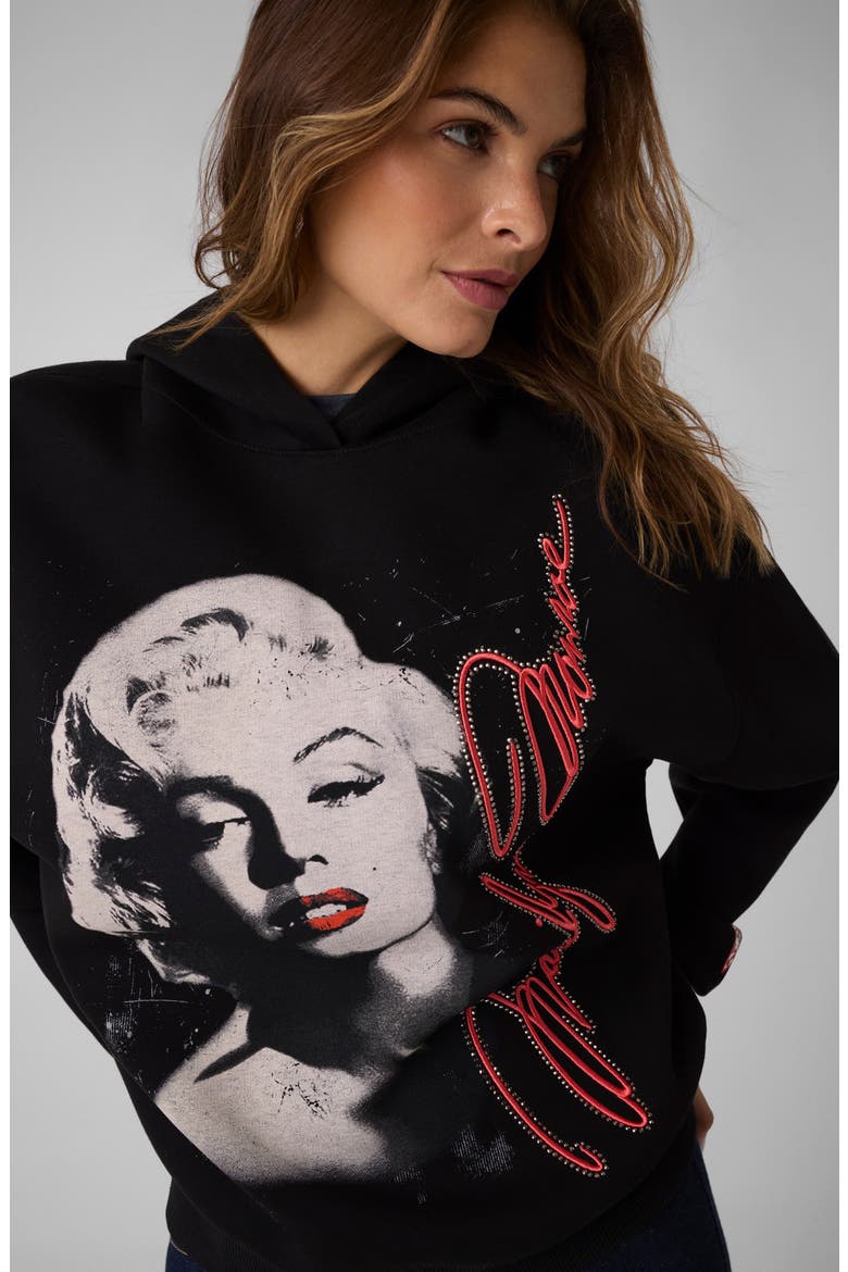 x Marilyn Monroe Graphic Hoodie, Alternate, color, JBLACK-BLACK