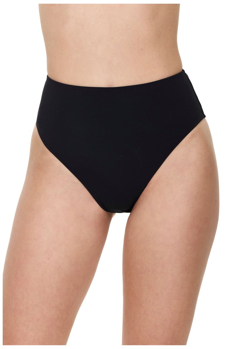 Modern Muse High Waist Bikini Bottom, Main, color, Black