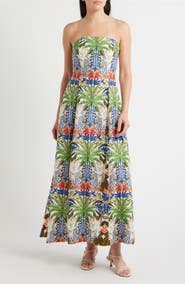 Parker Print Strapless Maxi Dress