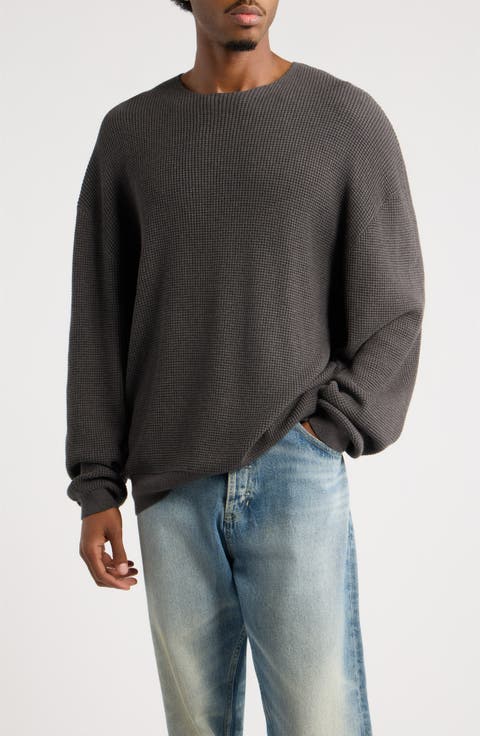 '90s Relaxed Waffle Stitch Sweater