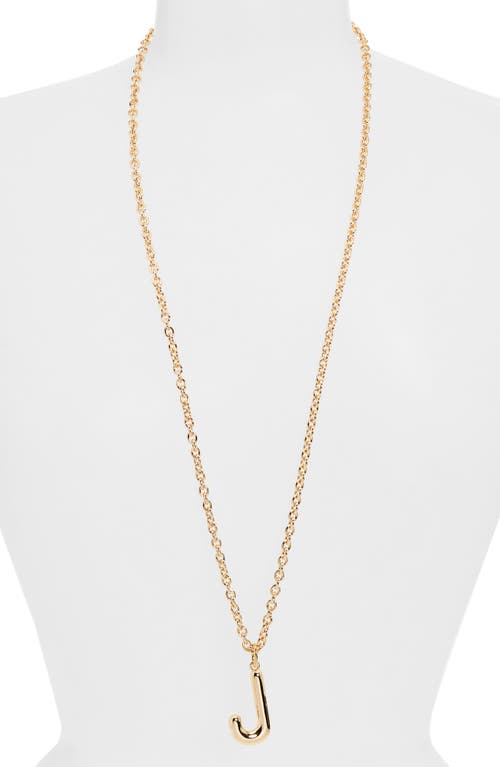 Roxanne Assoulin The Big Puffy Initial Pendant Necklace In Brown