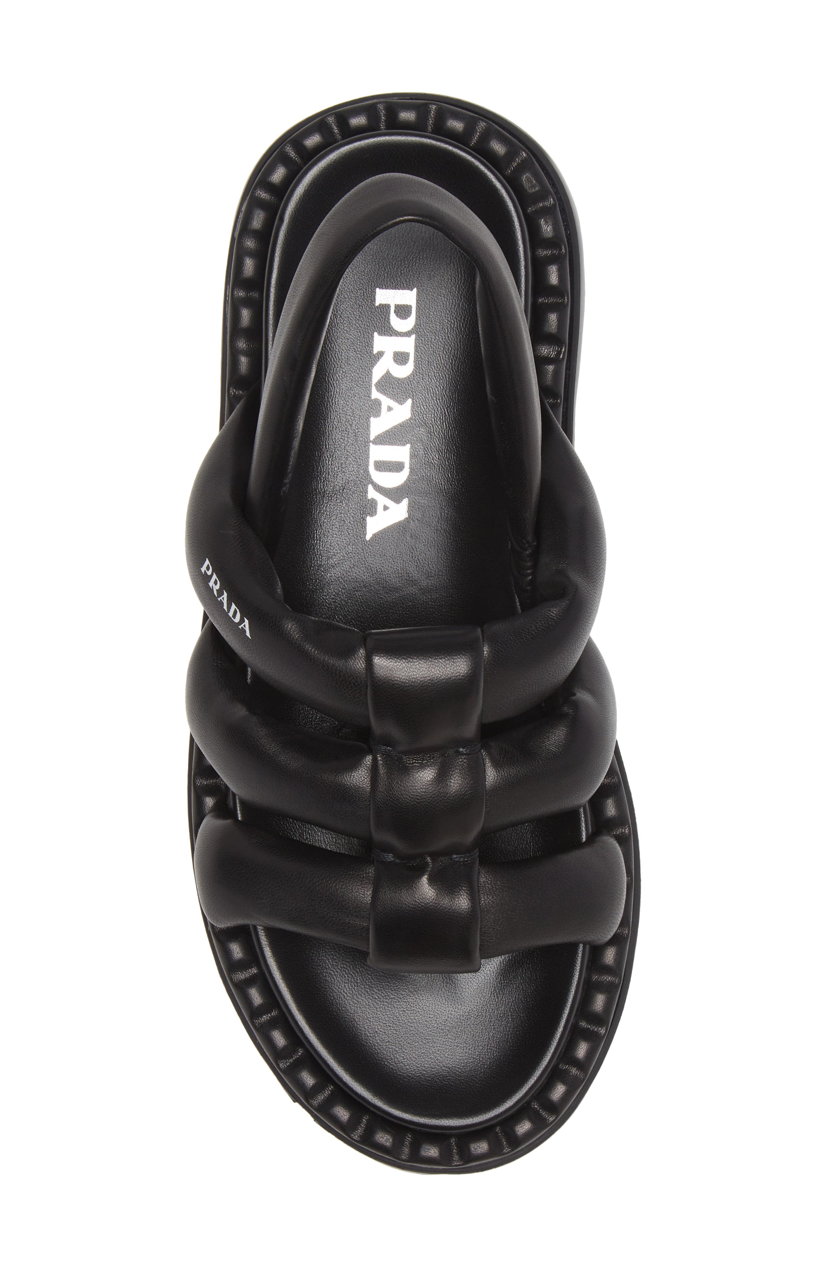 Prada Strappy Slingback Sandal, Alternate, color, 