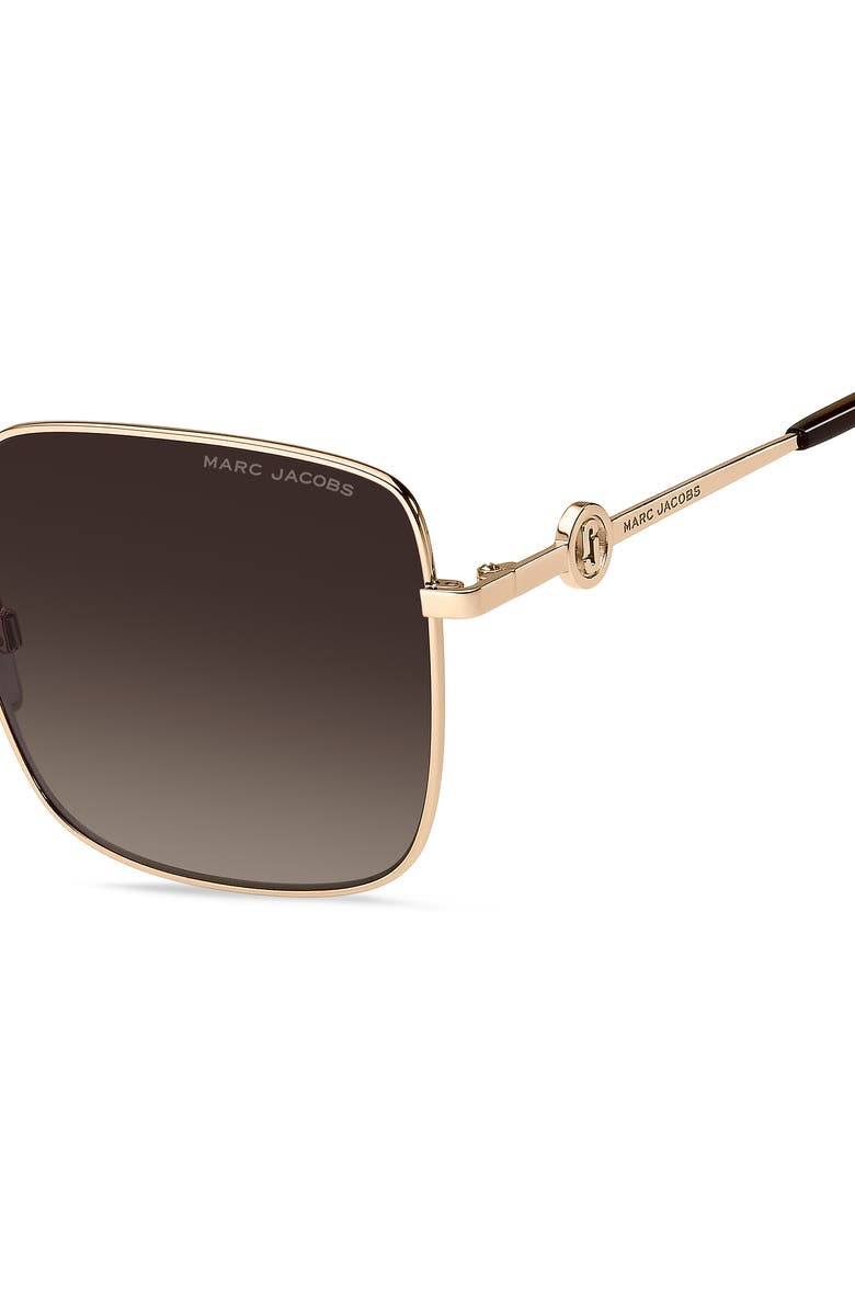Marc Jacobs 58mm Oversize Sunglasses, Alternate, color, Gold Havana