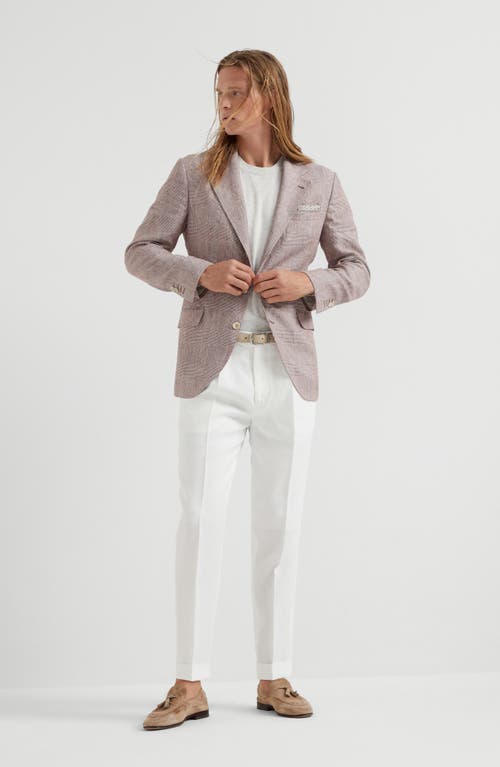 Brunello Cucinelli Pleat-detailing Linen Tapered Trousers In Panama