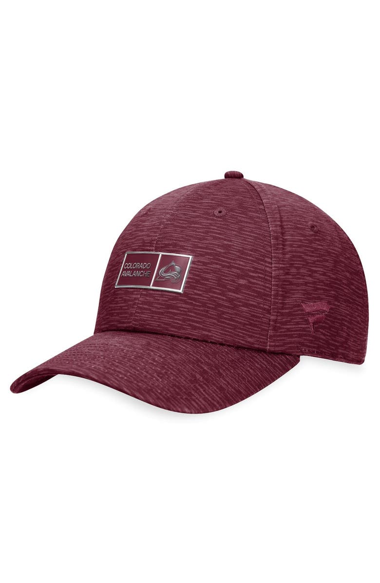 FANATICS Men's Fanatics Branded  Burgundy Colorado Avalanche Authentic Pro Road Adjustable Hat, Main, color, 
