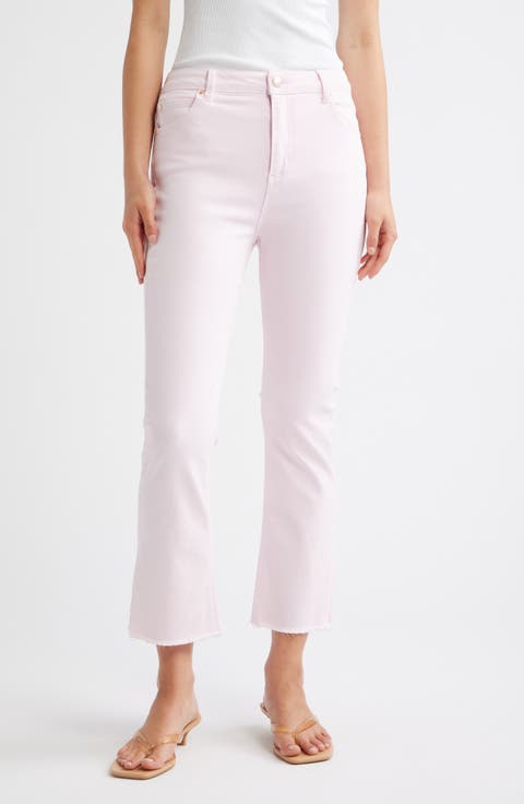 Raw Hem Flare Leg Jeans