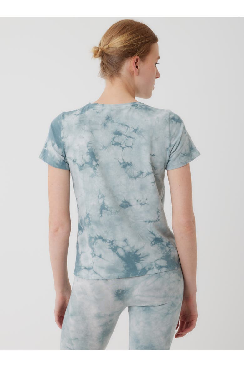Stretch Organic Cotton Short Sleeve Crewneck, Alternate, color, AQUA