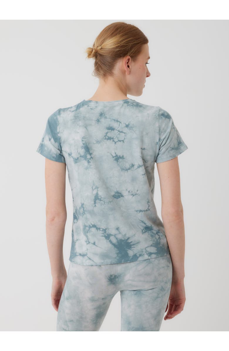 Majestic Filatures Stretch Organic Cotton Short Sleeve Crewneck, Alternate, color, Aqua