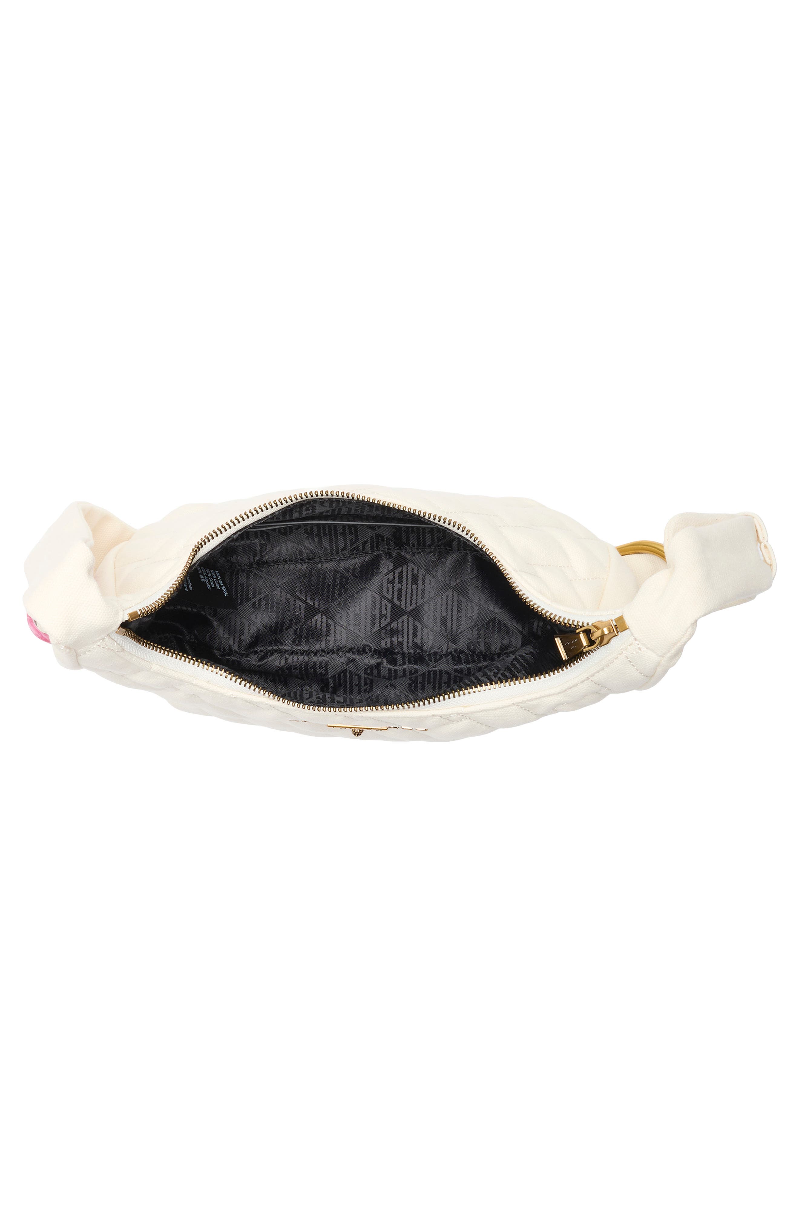 KG Kurt Geiger Angel Quilted Hobo Shoulder Bag, Alternate, color, Open White